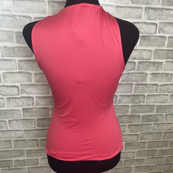 BCBGMAXAZRIA Crisscoss Front Jersey Halter Tank Top Claret Red Women's Small - Picture 3 of 5